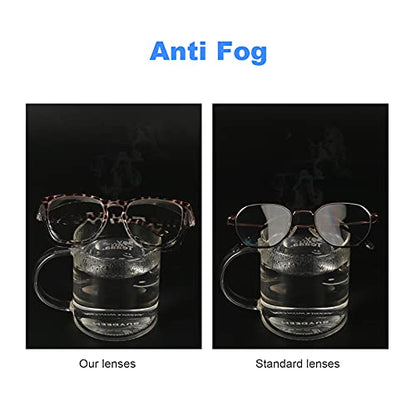 Stylish Safety Glasses Goggles for Women Girls Anti-fog Glasses Protective Eyewear Clear Glasses - color: 2 Pack: Blue +Tortoise