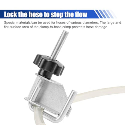 4PCS Fluid Line Hose Pinch Off Pliers Set - Heavy-Duty Automotive Fluid Line Clamp Tool for Fuel, Radiator, Coolant & Brake Hoses (1/2", 3/8", 1", 1-3/4"), Without Damage Lines