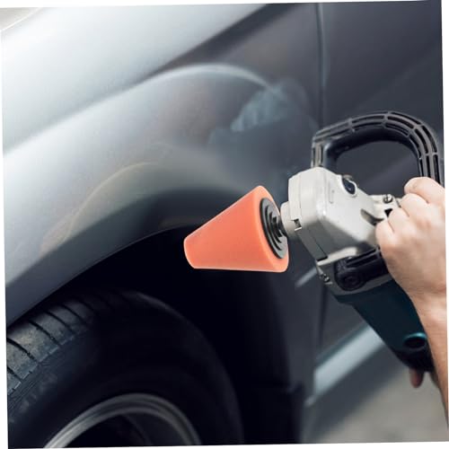 SOLUSTRE 2pcs Polishing Sponge Pads for Drill Car Buffing Pad Kit Cone Shaped Buffing Wheels for Detailed Polishing for Automotive Cleaning and Waxing