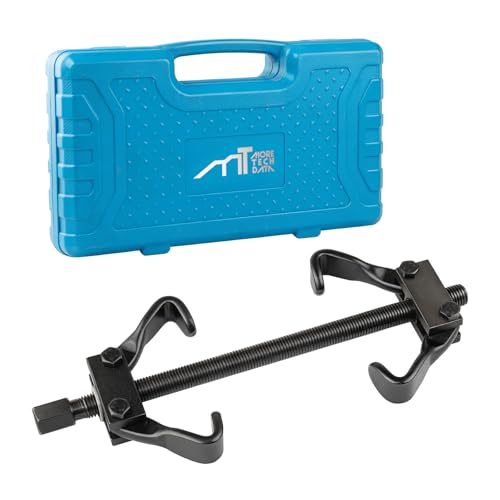 Coil Spring Compressor Tool Set, Heavy-Duty Automotive Strut Spring Compression Tool for Macpherson Suspension Repair, Fits 3/4” Diameter Springs, with Carrying Case