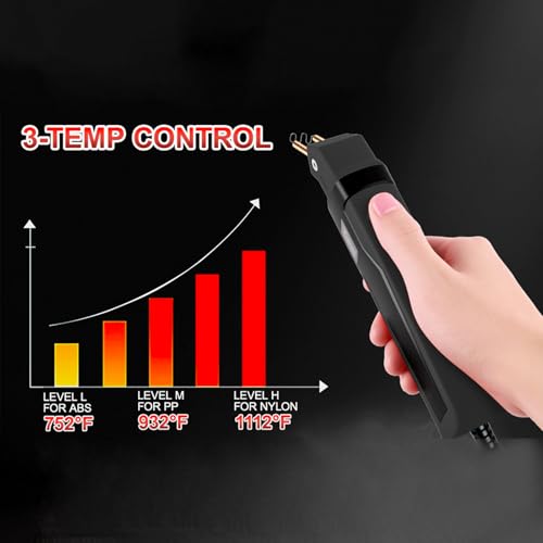 Plastic Welding Kit 5-in-1 Multi-Function Heat Gun for Cutting Shaping Automotive Bumper Repair Home DIY Projects Car Restoration Professionals and Enthusiasts - color: Black