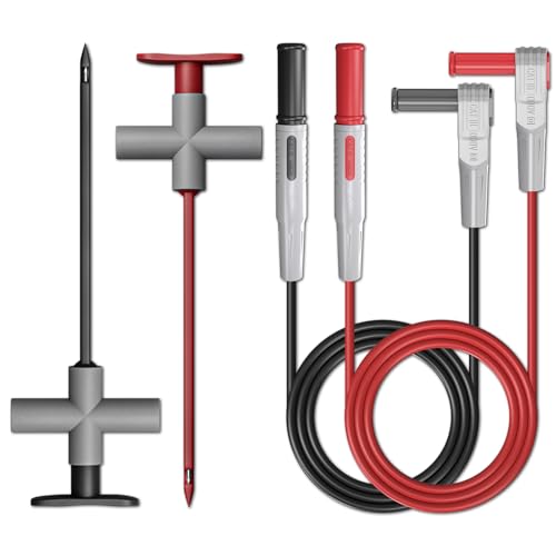 Goupchn 2PCS Multimeter Test Leads 4mm Banana Plug Male to Male | Puncture Probes, Wire-Piercing Test Clip Tool, For Multimeter Testing Automotive Car Repairing - style: P1033A