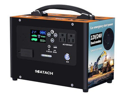 10000A Jump Starter, 24V Car Battery Jumper Starter for All Gas & All Diesel Engines, Heavy Duty Jump Starters, Truck Jump Starter Power Station for Camp - color: carbon black
