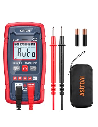 AstroAI Multimeter Tester 4000 Counts, Smart Measuring Mode, Auto-Ranging Digital Volt Meter, Fast Accurately Measures AC/DC Voltage, Resistance, Continuity, Supports a Non-Contact Voltage Function - style: Smart Mode
