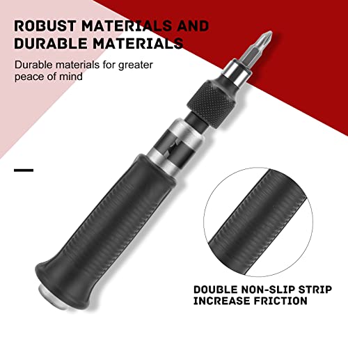 1/2" Hand Manual Reversible Impact Driver Set Extractor-12 PCS Impact Screwdriver S2 Steel Much More Durable Disengage Rusted Fasteners (1/4) - size: 1/4