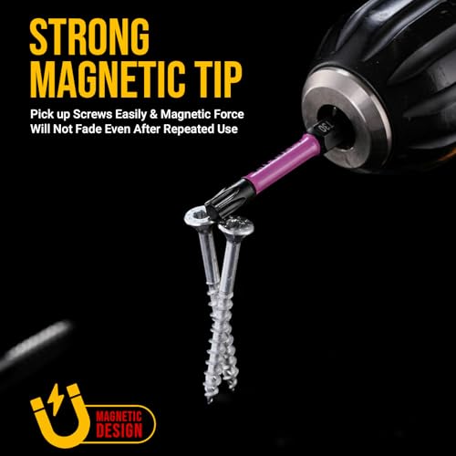 TGFTGF 12PCS T15 Impact Torx Bit Set, 2" S2 Steel Star Bits Set with Magnetic CNC Machined Tips, 1/4" Hex Shank Torx Bits for Power Tools & Drill, with Storage Case, Automotive Home Professional DIY
