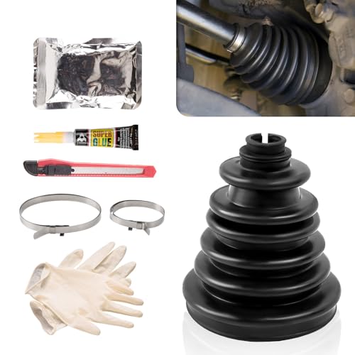 Upgrade CVS18 Universal CV Axle Boot Repair Kit, 5.04 Inch (128mm) Height, Fits Shaft Size 22mm-28mm, Silicone Rubber, Waterproof Dustproof Protection for Cars, Trucks, SUVs
