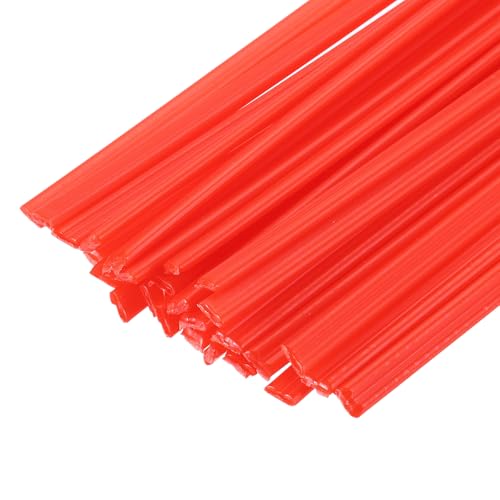 MECCANIXITY 30pcs 13 Inch Plastic Welding Rods PP Welding Strips Welder Rods for Car Bumper, Kayak Repair, Plastic Welder, Red