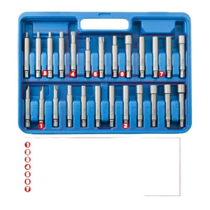 Shock Absorber Upper Seat Screw Glue Remover Shock Absorber Hub Suspension Shock Absorber Nut Removal Tool Socket Kit 43pcs