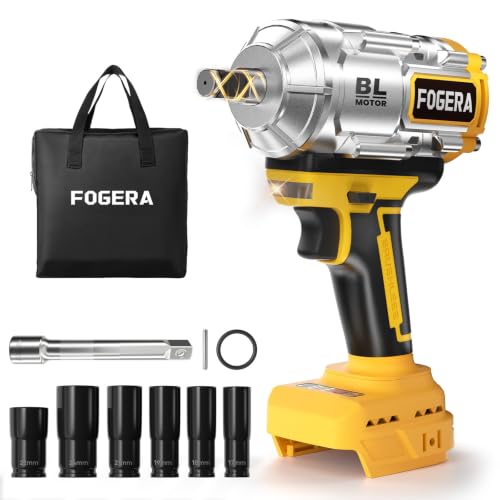 Cordless Impact Wrench 1/2 Inch - Compatible with Dewalt 20V Batteries, 1100 Ft-lbs (1500N.m) High Torque Impact Driver, Brushless Impact Gun with 3 Speed Modes & LED Light (Battery Not Included)