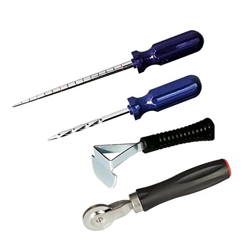 HT-M61 Tire Repair Tool Kit,Tire Inner Liner Scraper 1pcs;Tire Repair Probe 1pcs;Tire Patch Roller 1pcs