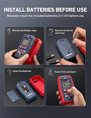 AstroAI Multimeter Tester 4000 Counts, Smart Measuring Mode, Auto-Ranging Digital Volt Meter, Fast Accurately Measures AC/DC Voltage, Resistance, Continuity, Supports a Non-Contact Voltage Function - style: Smart Mode