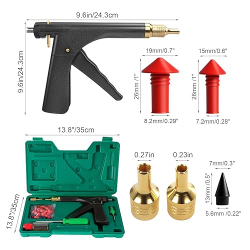 Tire Repair Kit, Tire Plug Kit Tire Repair Tools to Fix Punctures and Plug Flats Patch Kit with Mushroom Plug for car Motorcycle, Truck, ARB, ATV, Tractor, RV, SUV, Trailer