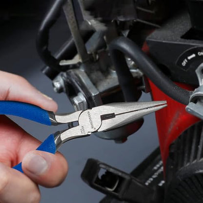 KAIHAOWIN 5" Mini Needle Nose Pliers - 5 Pack, Precision Small Long Nose Pliers for Jewelry Making & Wire Cutting, Spring Loaded Thin Needle Nose Pliers Set, Rustless High Carbon Steel - size: 5x Needle Nose