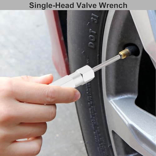Magnetic Valve Core Removal Tool,Schrader Valve Stem Removal Tools Stem Puller, Great Stainless Steel Tire Valves Tool for Schrader Cores (4 Inch Length) - size: Schrader 1 PACK