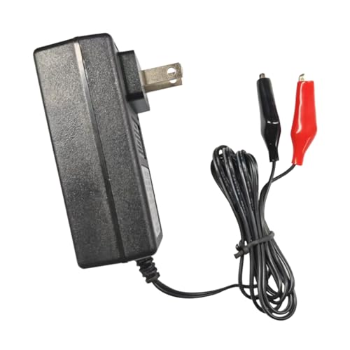 12V 2A Sealed Lead Acid Smart Battery Charger, SLA Maintainer Automatic Trickle Charger with Alligator Clips & Short Circuit Protection for Car, Motorcycle, ATV, Boat, RV, Truck