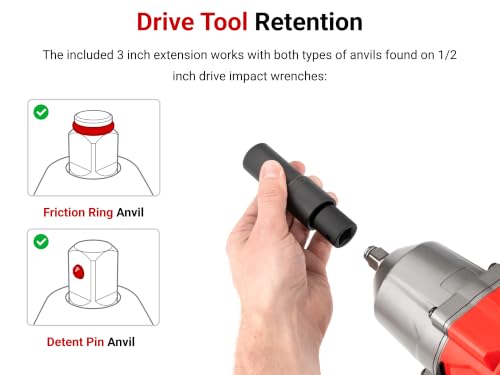TEKTON 1/2 Inch Drive Impact Flip Socket Set | SIF92400 - size: 6-Piece