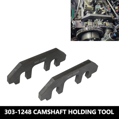 DPTOOL Camshaft Holding Tool Timing Alignment Holder Tool Kit Compatible with Ford Lincoln Mercury 3.5L 3.7L 4V Engines Replace 303-1248 303-1530 OTC 6682 with RT11 Removal Socket and Portable Case - size: 303-1248 4PC