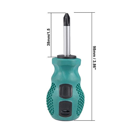 uxcell #2 Phillips Screwdriver 1.5 Inch Round Shaft Non Slip Comfortable Handle - size: PH2 x 1.5"