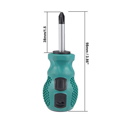uxcell #2 Phillips Screwdriver 1.5 Inch Round Shaft Non Slip Comfortable Handle - size: PH2 x 1.5"