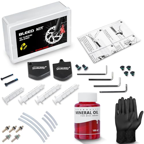 DYISALND Brake Bleed Kit for All Hydraulic Disc Brake Series Products，Including Mineral Brake Fluid and Installation Tools.