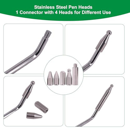 Dent Repair Tools 3 Pieces of Dent Removal Rods with Awl Head Paintless Dent Removal Kit Car Auto Body Dent Removal of Hail Dents and Door Ding (3 PCS Rod 20 PCS Pen) - style: 23PCS