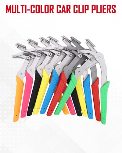 Car Clip Pliers, Panel Clip Removal Pliers, Professional Plastic Fastener Removal Tool for Removing Automotive Fasteners Clips Without Damage Orange - color: Orange