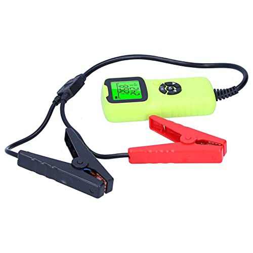 A300 Digital Car Battery Tester LCD Battery Test Analyzer Auto Test Diagnostic Tools for 12V Flood AGM Gel Deep Cycle Batteries ABS Material 13x6.2x2.8cm (Green) - color: Green