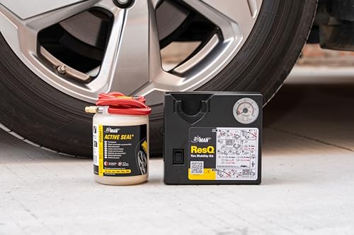 AIRMAN Flat Tire Repair Kit - ResQ 12V Compressor Tire Mobility Kit with Water Based Sealant - color: Compressor