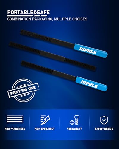 3 PCS Thread File Set - 5140 Alloy Steel SAE & Metric Thread Files with Ergonomic Handle - Professional Thread Restorer Kit Repair Tool for Automotive, Plumbing & Industrial Use