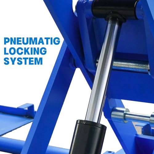 8000lbs Lifting Capacity Mid-Rise Scissor Lift, Portable Car Lift with Air Unlock, ME-8XP-110V Pneumatic Release Mid Rise Lifts Automotive Car Lift Jacks for SUVs, Trucks & Light Duty Vehicles