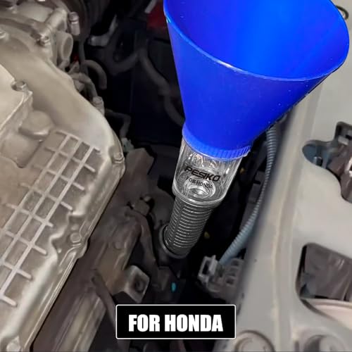 Engine Oil Funnel Compatible with Honda, Acura Vehicles | Spill-Free Hands-Free, with Extended Adapter for Limited Space, Fast & Easy Oil Change