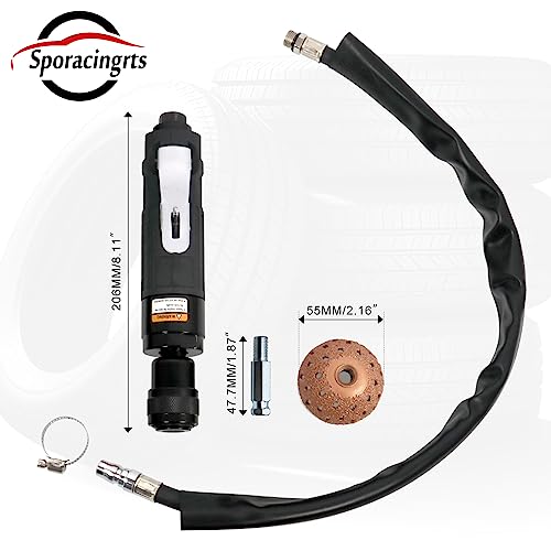 Sporacingrts Tire Repair Set Includes 2500rpm Low Speed Air Tire Buffer Tire Patch Roller Tire Inner Liner Scrapper 3Pcs Tungsten Steel Buffing Wheel 42mm 55mm - style: with 2 Tools