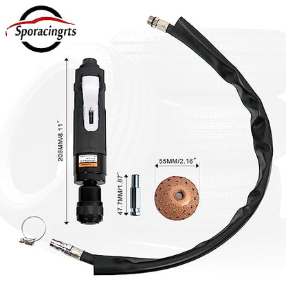 Sporacingrts Tire Repair Set Includes 2500rpm Low Speed Air Tire Buffer Tire Patch Roller Tire Inner Liner Scrapper 3Pcs Tungsten Steel Buffing Wheel 42mm 55mm - style: with 2 Tools
