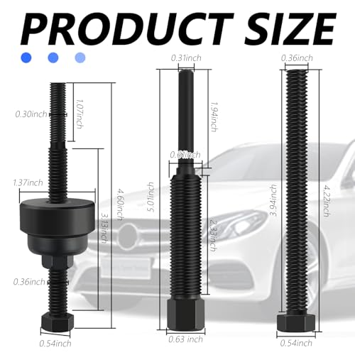 Power Steering Pump Pulley Removal Tool Set,Heavy Duty Carbon Steel Power Steering Pulley Puller/Installer for Quick Disassembly,Portable Pulley Puller Tool for Most Vehicles