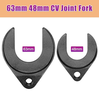 FEXON Inner CV Joint Puller Slide Hammer Front Wheel Drive Axle Half Shaft Removal Tool Kit,Heavy Duty 10 Pounds Slide Hammer 63mm 48mm CV Joint Fork Adapter Attachments