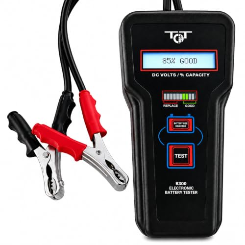 Professional 12V Electronic Battery Tester – Digital Conductance Analyzer for Car Automotive Starter & Alternator Systems, Battery Health & Capacity Checker – B300 by Tech Professional Service Tools - style: B300