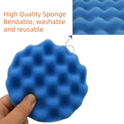 12Pcs 3inch Foam Buffing Polishing Pads Kit, with Coral Fleece Pad, Backing Plate, M10 Drill Adapter, Car Buffing Kit for Car Polishing, Waxing, Sealing Glaze (12Pcs-3inch) - size: 12Pcs-3inch
