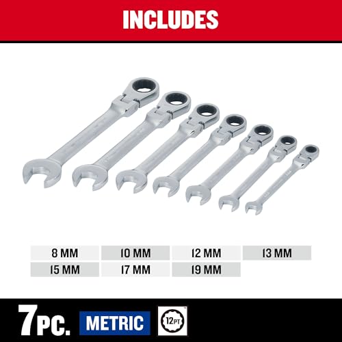CRAFTSMAN Ratchet Set, 72-Tooth, 180 Degree Flexi Head Design, Solid Chrome Finish (CMMT87009), 7 Count (Pack of 6) - size: 7 Count (Pack of 6)