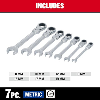CRAFTSMAN Ratchet Set, 72-Tooth, 180 Degree Flexi Head Design, Solid Chrome Finish (CMMT87009), 7 Count (Pack of 6) - size: 7 Count (Pack of 6)