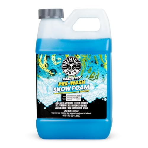 Chemical Guys, Snow Foam Pre Wash Car Wash Soap for Foam Cannons, 64 oz | High-suds snow foam pre-soak for foam cannons and foam guns; loosens dirt and grime before your contact wash. Dilutable. - size: 64 Fl Oz (Pack of 1)