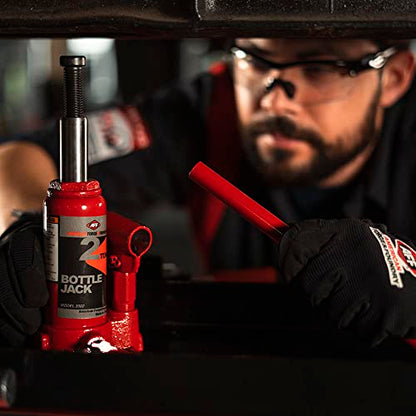 AFF Heavy Duty 2 Ton Bottle Jack, Manual, Machine Hardened Steel Saddles, Centered Pumps and Rams, 3502 - size: 2 Ton Capacity, style: Heavy Duty