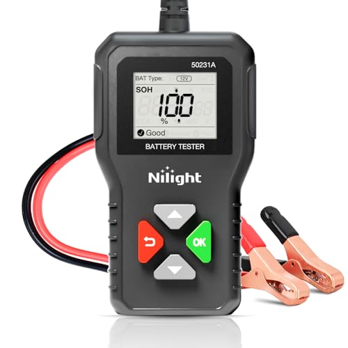 Nilight Car Battery Tester 6V 12V 24V Accurate Digital Auto Analyzer 100-2000 CCA Voltage SOH SOC Internal Resistance Test for Cars Trucks SUV ATV Boats Motorcycles Vehicle - color: 6-24v Battery Tester