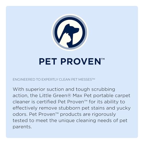BISSELL Little Green Max Pet Portable Carpet Cleaner, 3860 | Self-Cleaning Tough Stain Tool & Pet Hair Removal Tool; car/auto detailing; deep upholstery cleaning - style: Little Green Max Pet