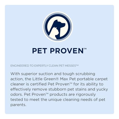 BISSELL Little Green Max Pet Portable Carpet Cleaner, 3860 | Self-Cleaning Tough Stain Tool & Pet Hair Removal Tool; car/auto detailing; deep upholstery cleaning - style: Little Green Max Pet