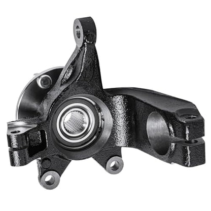 Detroit Axle - Front 4pc Steering Knuckles Kit for 08-11 Ford Focus, 2 Steering Knuckles & Wheel Bearing Hubs 2 Outer Tie Rod Ends 2008 2009 2010 2011 Replacement - size: 4SU47696/Kit
