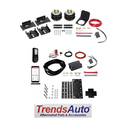TrendsAuto Firestone Airide Rear Ride-Rite Air Spring Kit and Dual Path Standard Compressor Kit fits 2019-2023 Ranger w/o In-Bed Hitch (Does not fit Raptor Model) | Includes TrendsAuto Decal - size: 2019-2023, style: Dual Path