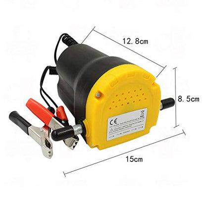 12V Oil Change Pump, Electric Fluid Extractor with Alligator Clips, Portable Car Oil Transfer Pump with Tubes