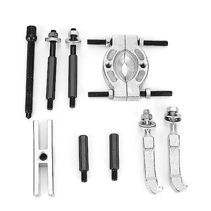 Mini Bearing Separator Tool Kit, Automotive Bearing Puller Set, Chrome Vanadium Gearbox Disassembly Tool for Small Gears Wheels Fittings on Shafts with Plastic Case