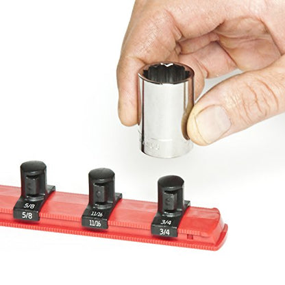 Ernst Manufacturing - 13 Socket Org Red 1/2 Dr Twist Lock Clips (8416) - color: Red, size: 1/2-Inch Twist Clips, style: 13-Inch